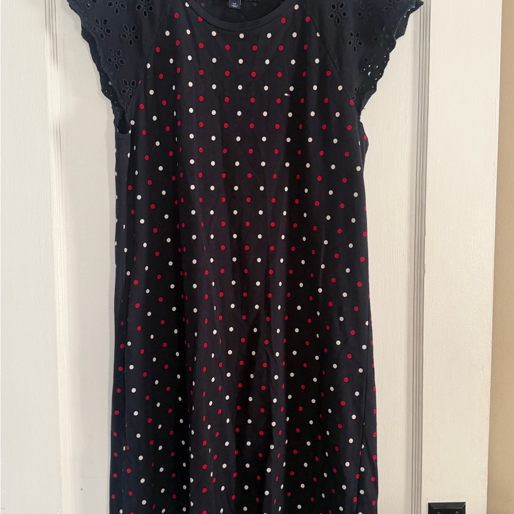 Timmy Hilfiger dress Navy blue Dress with Red and White Polka Dots